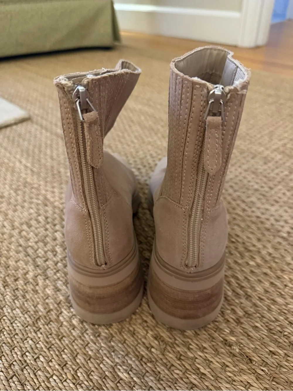 Dolce Vita Taupe Suede Ankle Boots